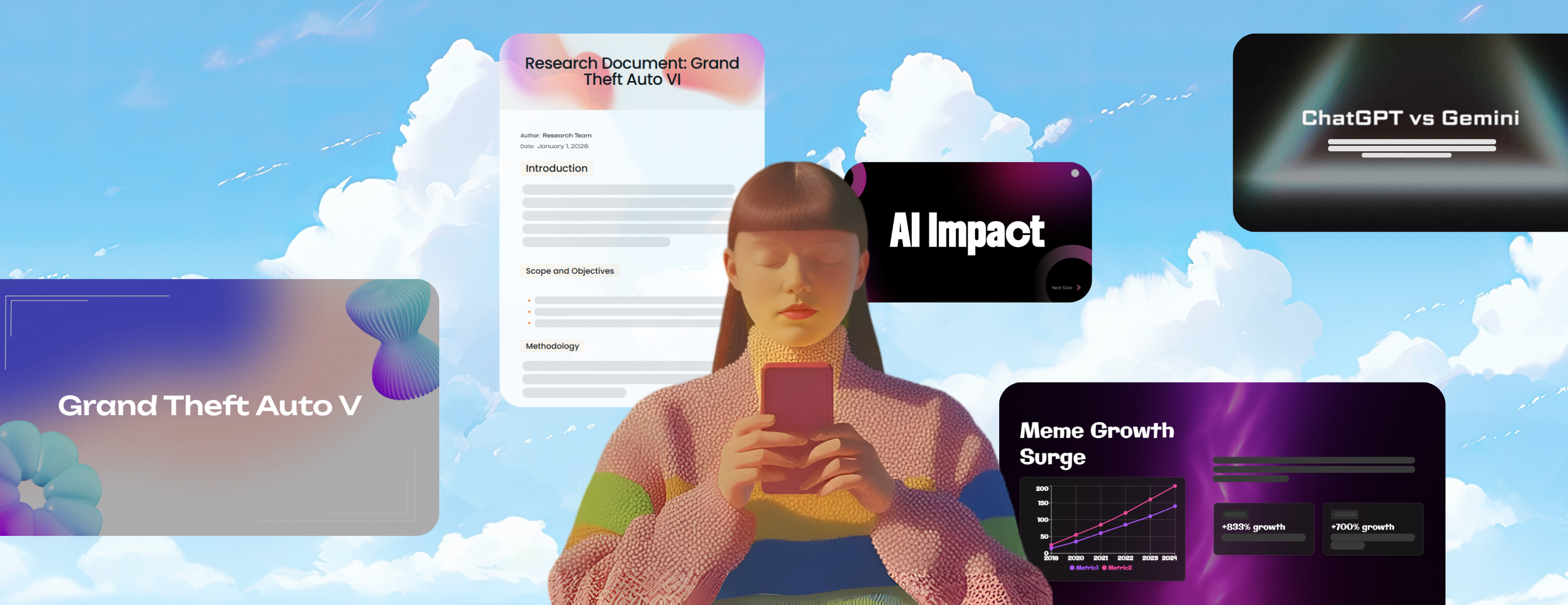 Human thoughts vs AI comparison
